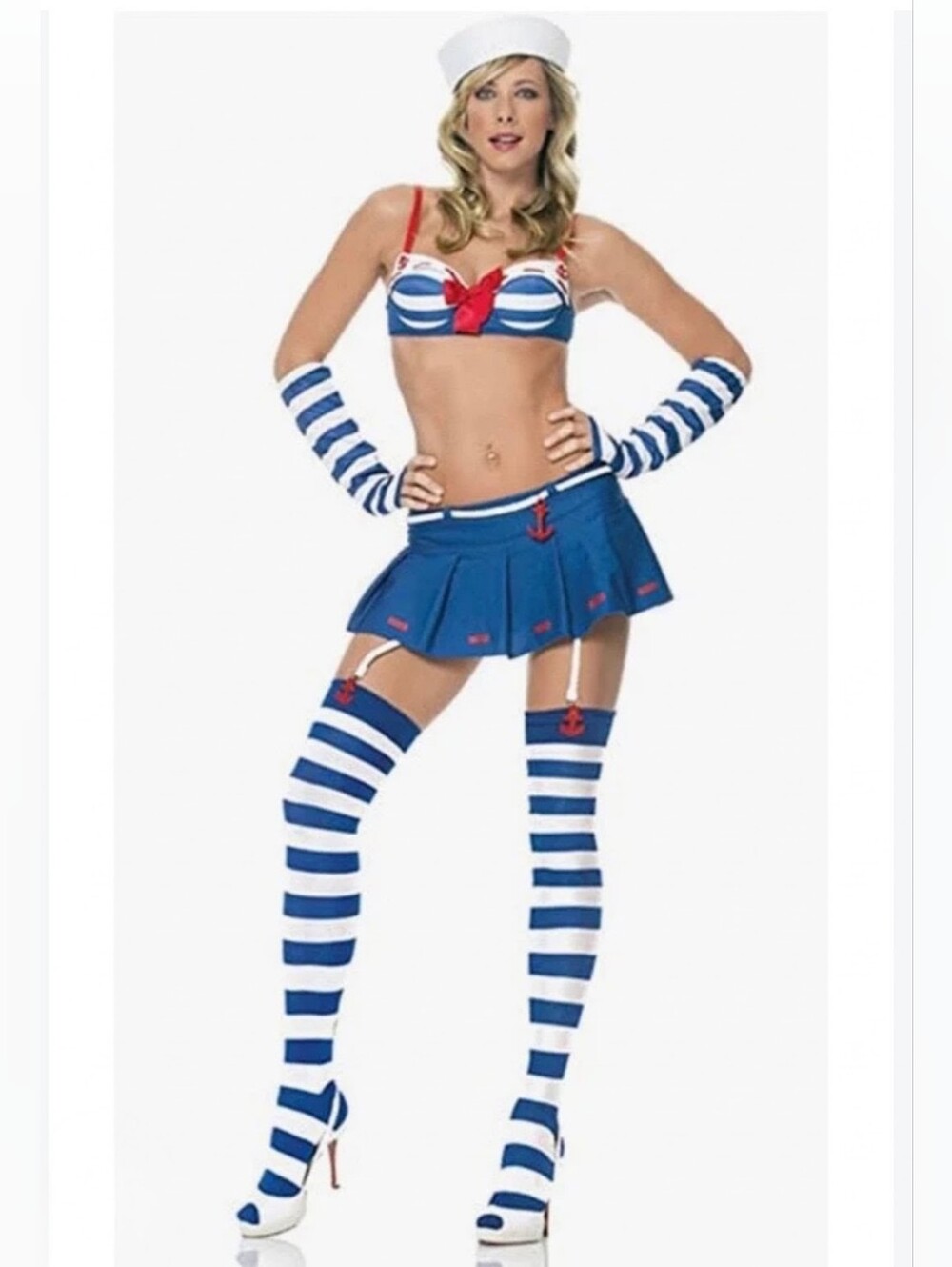 Adult 5 PC Sexy Sailor Costume Size S/M